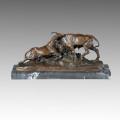 Animal Cattle Statue Middle Bullfight Bronze Sculpture, Clesigner Tpal-148